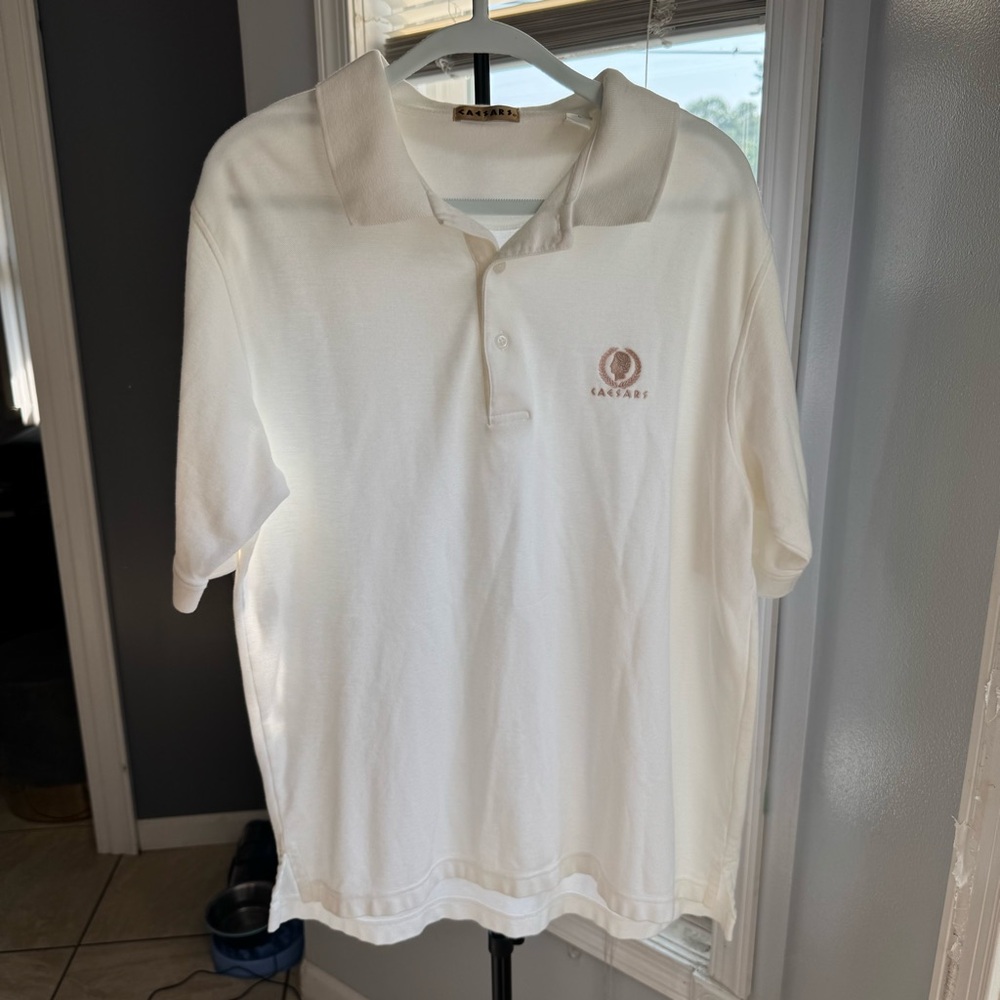 Caesars Men's Classic Cream Polo Shirt